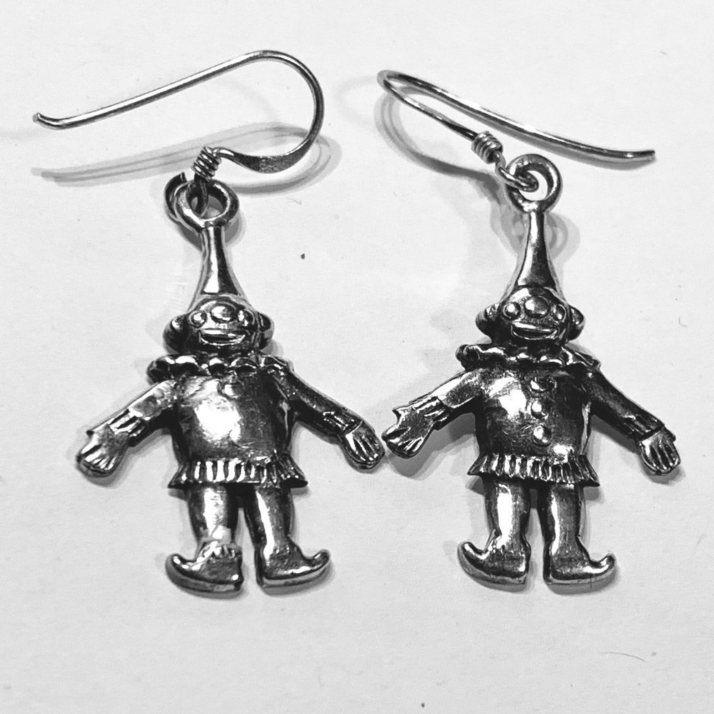 💰2/$40💰 Vintage Clown Earrings Silver 925